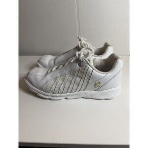 K-Swiss Women's ST329 CMF Sneaker White/Silver - 93426-155, White 5.5
